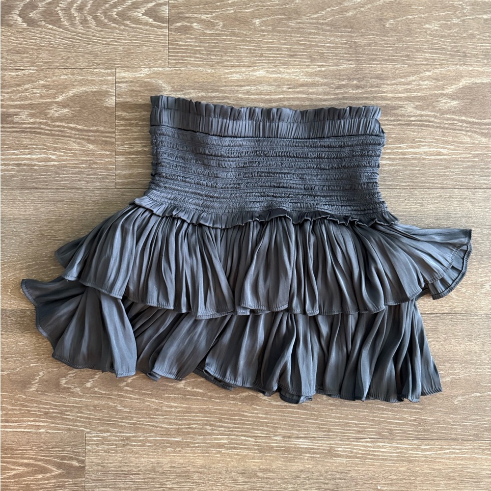 Gray Silk Skirt